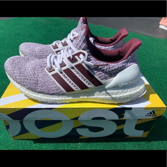 adidas ultra boost cloud white maroon